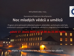 Noc mladých vědců a umělců 2023 již brzy