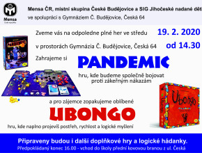 19.2. odpoledne plné her na České - Pandemic, Ubongo